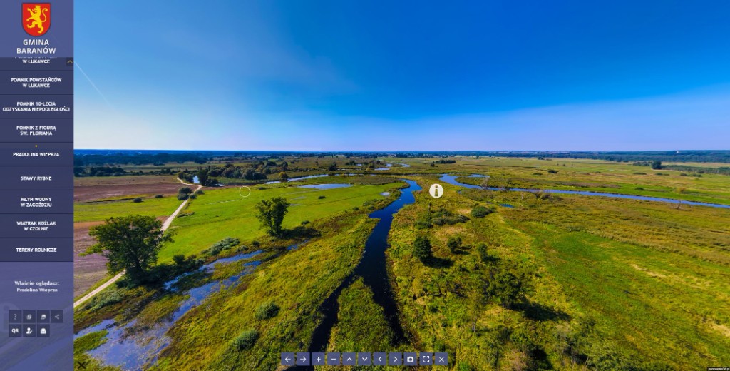 Filmy i zdjęcia z drona – przykładowa panorama lotnicza Gminy Baranów